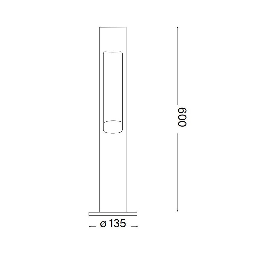 Ideal Lux - Utomhuslampa ACQUA 1xG9/15W/230V 60 cm IP44 antracit