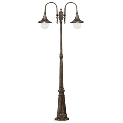 Ideal Lux - Utomhuslampa CIMA 2xE27/52W/230V 216 cm IP43 patina
