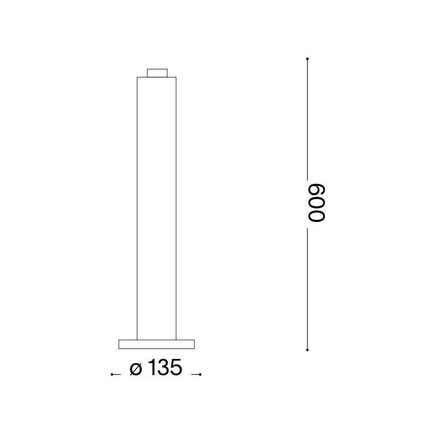 Ideal Lux - Utomhuslampa CLIO 1xE27/42W/230V 60 cm IP44 antracit