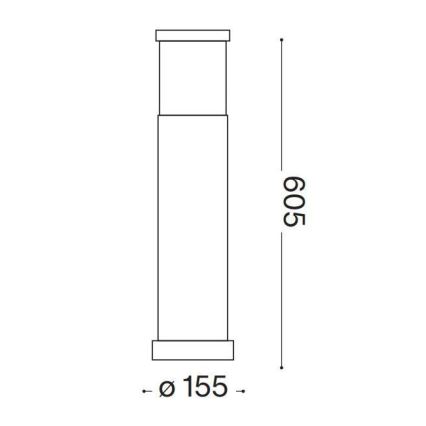 Ideal Lux - Utomhuslampa TRONCO 1xE27/42W/230V 60,5 cm IP65 brun