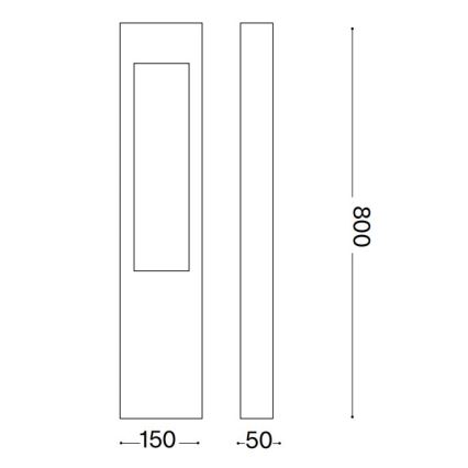 Ideal Lux - Utomhuslampa VEGA 1xG9/15W/230V 80 cm IP44 brun