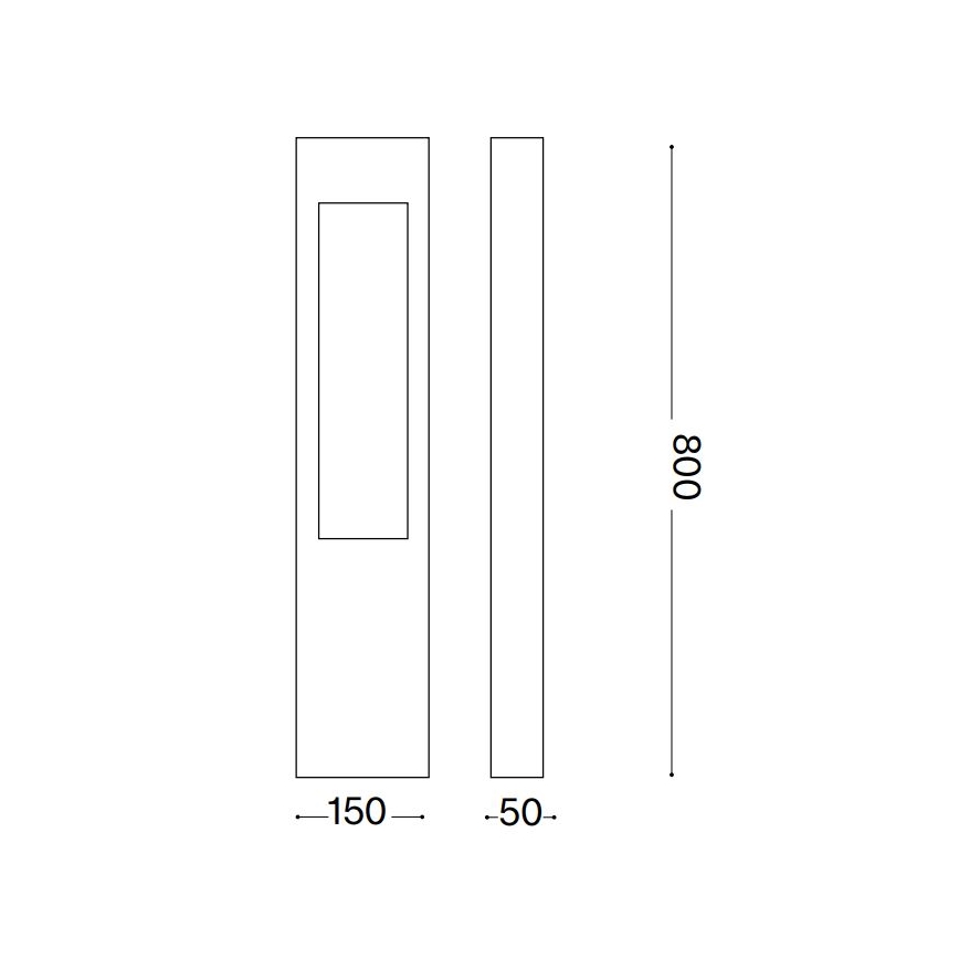 Ideal Lux - Utomhuslampa VEGA 1xG9/15W/230V 80 cm IP44 brun