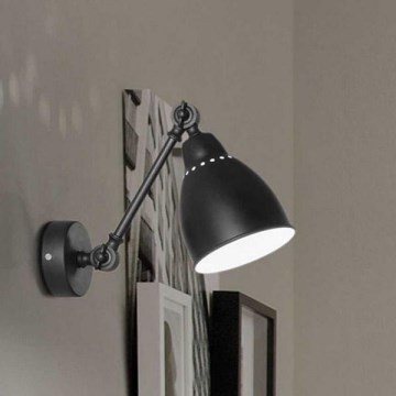 Ideal Lux - Vägglampa 1xE27/60W/230V svart