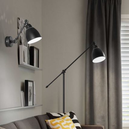 Ideal Lux - Vägglampa 1xE27/60W/230V svart