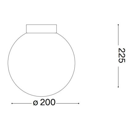 Ideal Lux - Vägglampa CARTA 1xE27/25W/230V diameter 20 cm vit
