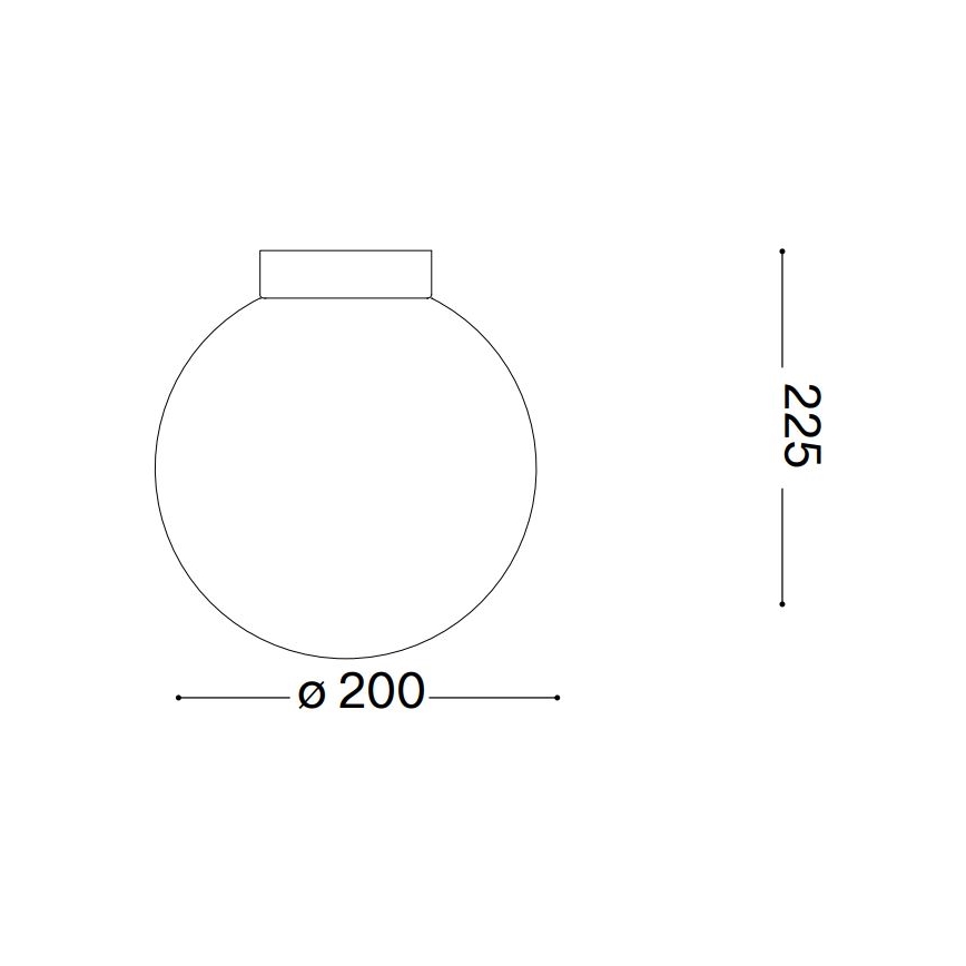 Ideal Lux - Vägglampa CARTA 1xE27/25W/230V diameter 20 cm vit