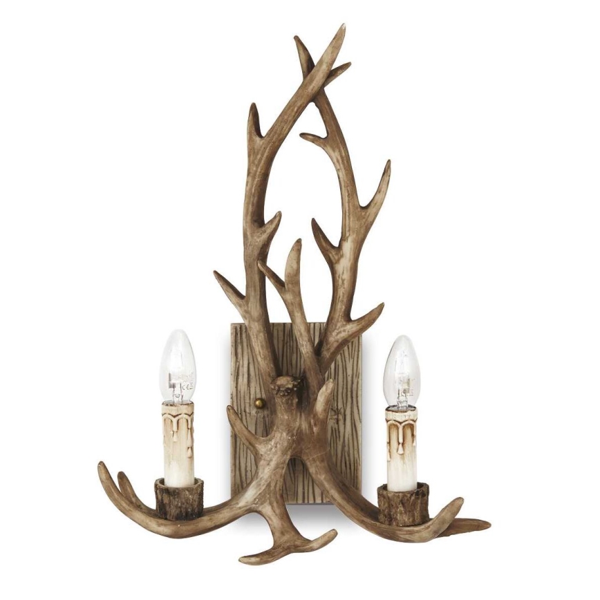 Ideal Lux - Vägglampa CHALET 2xE14/40W/230V Horn