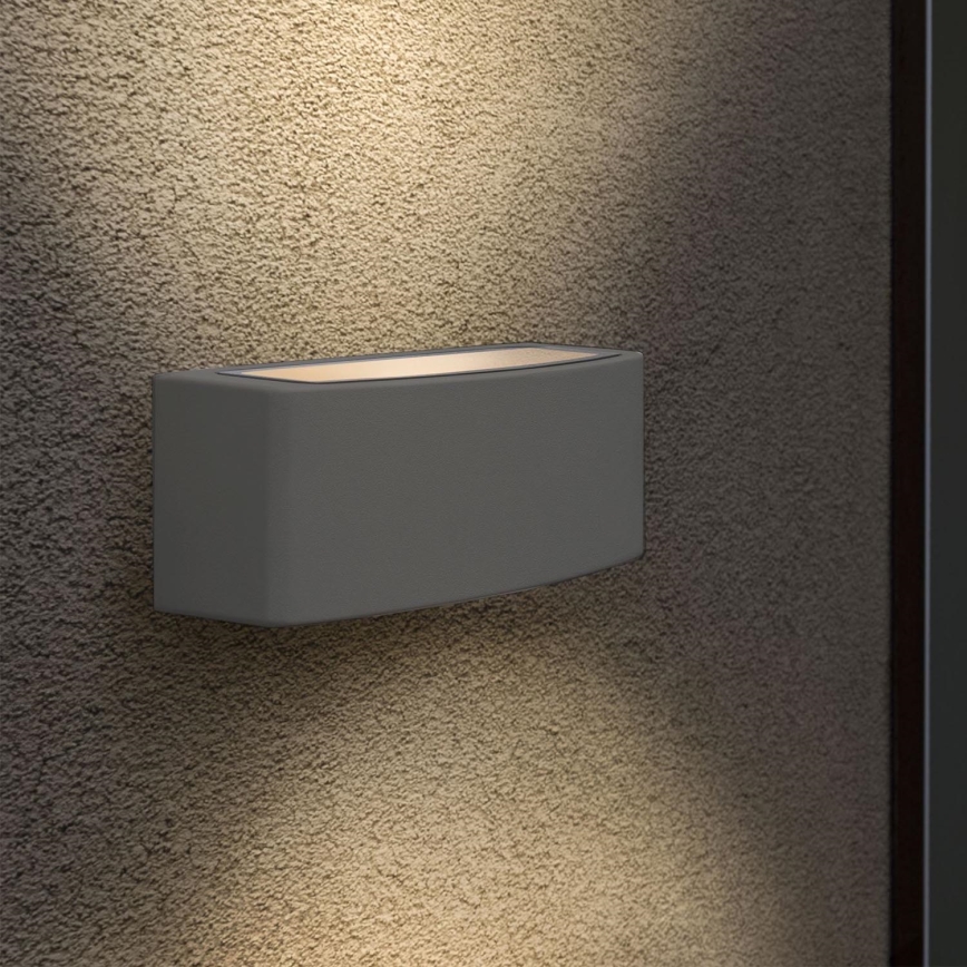 Ideal Lux - Vägglampa för utomhusbruk ANDROMEDA 1xE27/60W/230V IP55 antracit
