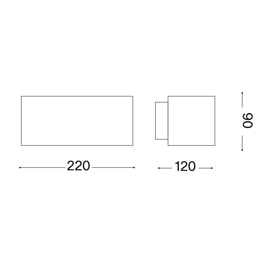 Ideal Lux - Vägglampa för utomhusbruk ANDROMEDA 1xE27/60W/230V IP55 brun