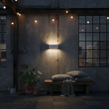 Ideal Lux - Vägglampa för utomhusbruk ANDROMEDA 1xE27/60W/230V IP55 grå