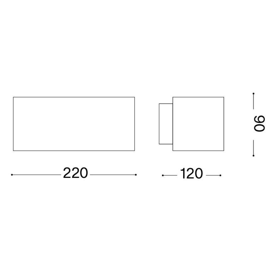 Ideal Lux - Vägglampa för utomhusbruk ANDROMEDA 1xE27/60W/230V IP55 grå