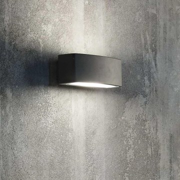 Ideal Lux - Vägglampa för utomhusbruk ANDROMEDA 1xE27/60W/230V IP55 svart