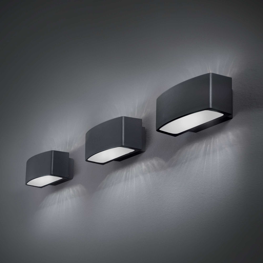 Ideal Lux - Vägglampa för utomhusbruk ANDROMEDA 1xE27/60W/230V IP55 svart