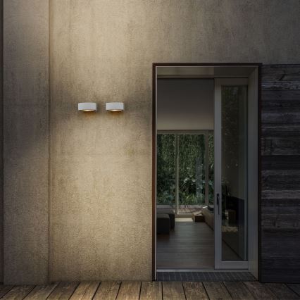 Ideal Lux - Vägglampa för utomhusbruk ANDROMEDA 1xE27/60W/230V IP55 vit