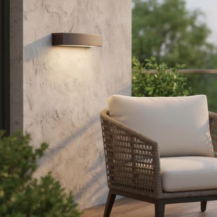 Ideal Lux - Vägglampa för utomhusbruk ANDROMEDA 2xE27/60W/230V IP55 brun
