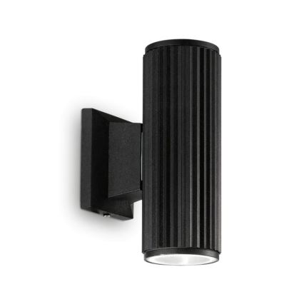 Ideal Lux - Vägglampa för utomhusbruk BASE 2xGU10/28W/230V IP44 svart