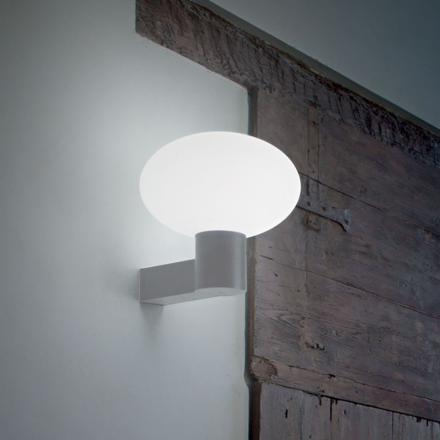 Ideal Lux - Vägglampa för utomhusbruk CLIO 1xE27/42W/230V IP44 grå