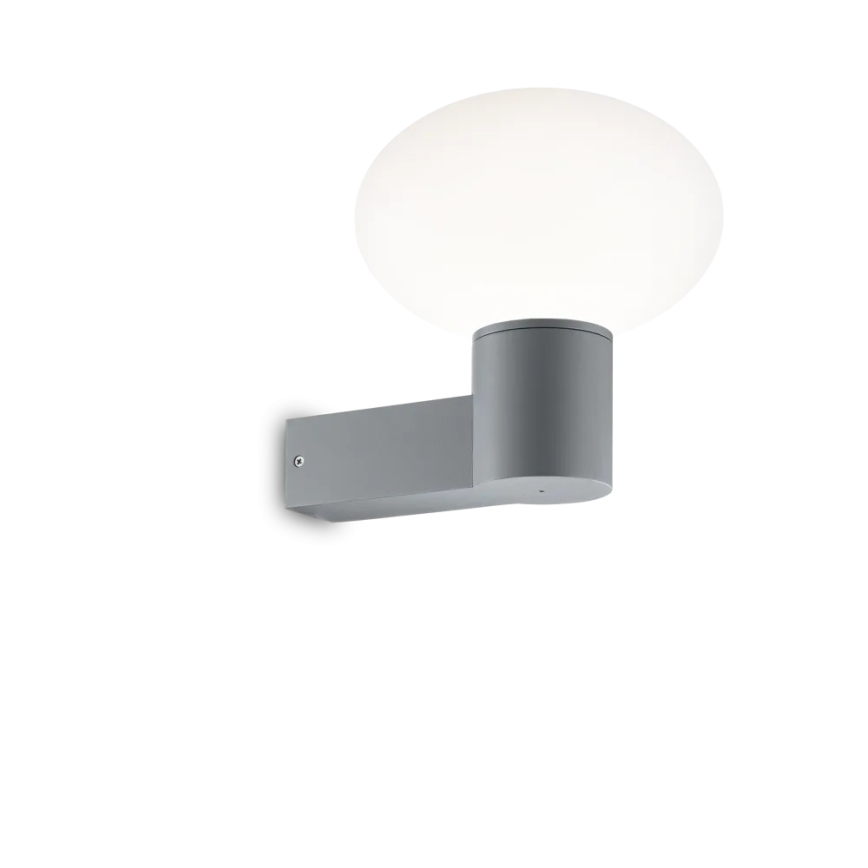 Ideal Lux - Vägglampa för utomhusbruk CLIO 1xE27/42W/230V IP44 grå