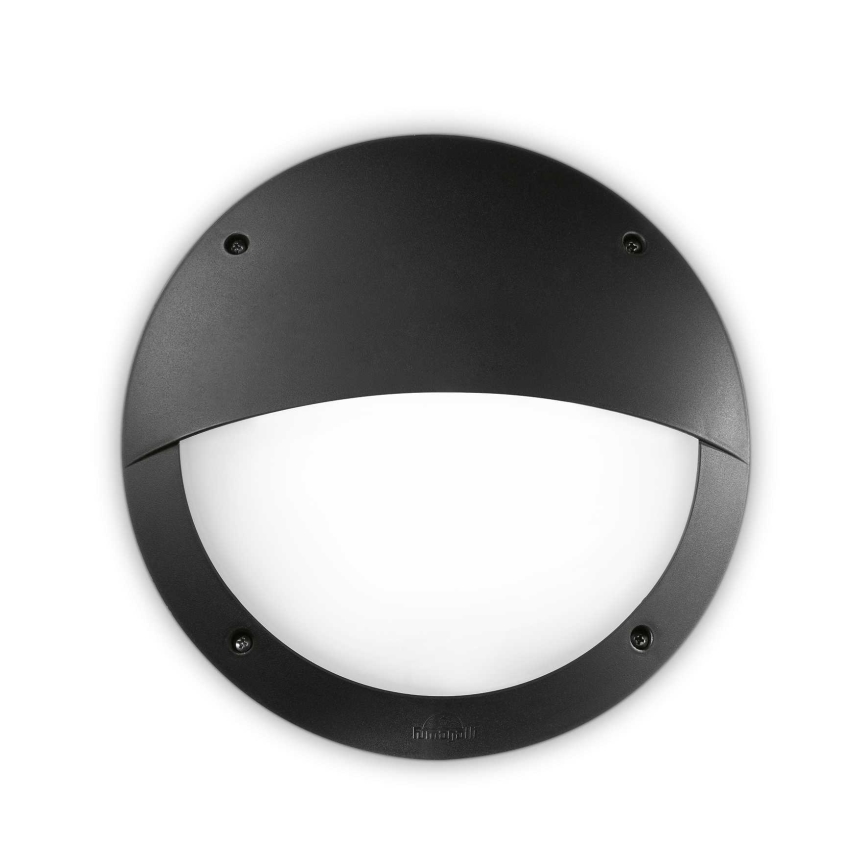 Ideal Lux - Vägglampa för utomhusbruk LUCIA 1xE27/23W/230V IP66 svart