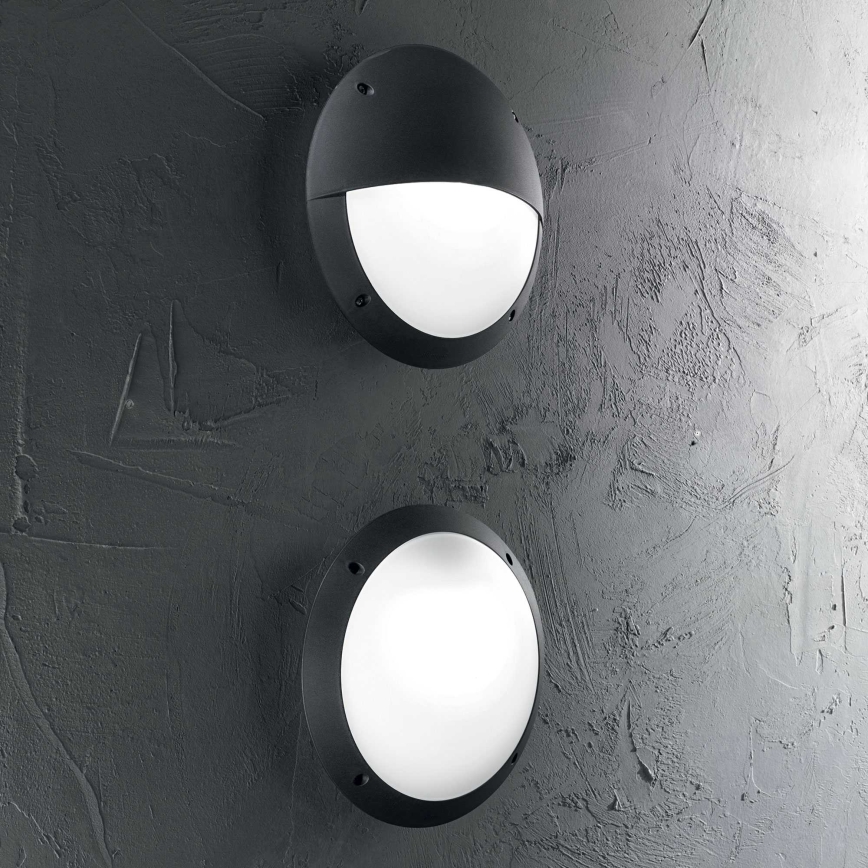 Ideal Lux - Vägglampa för utomhusbruk LUCIA 1xE27/23W/230V IP66 svart