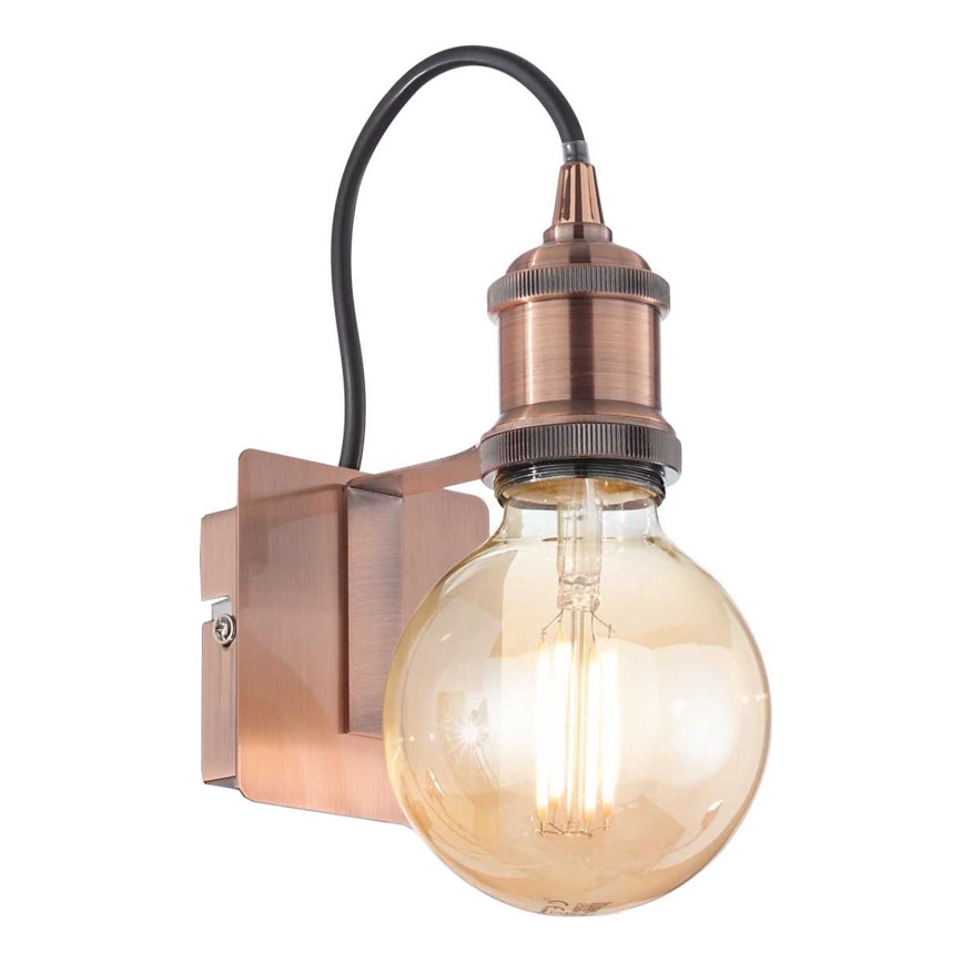 Ideal Lux - Vägglampa FRIDA 1xE27/60W/230V koppar