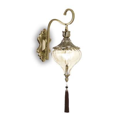 Ideal Lux - Vägglampa HAREM 1xE27/42W/230V mässing