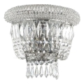 Ideal Lux - Vägglampa i kristall DUBAI 2xE14/28W/230V skinande krom