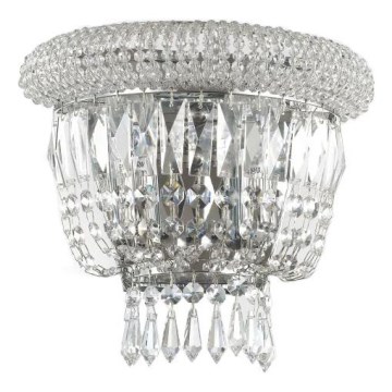 Ideal Lux - Vägglampa i kristall DUBAI 2xE14/28W/230V skinande krom