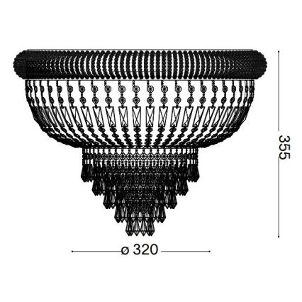Ideal Lux - Vägglampa i kristall DUBAI 3xE14/28W/230V diameter 32 cm skinande krom