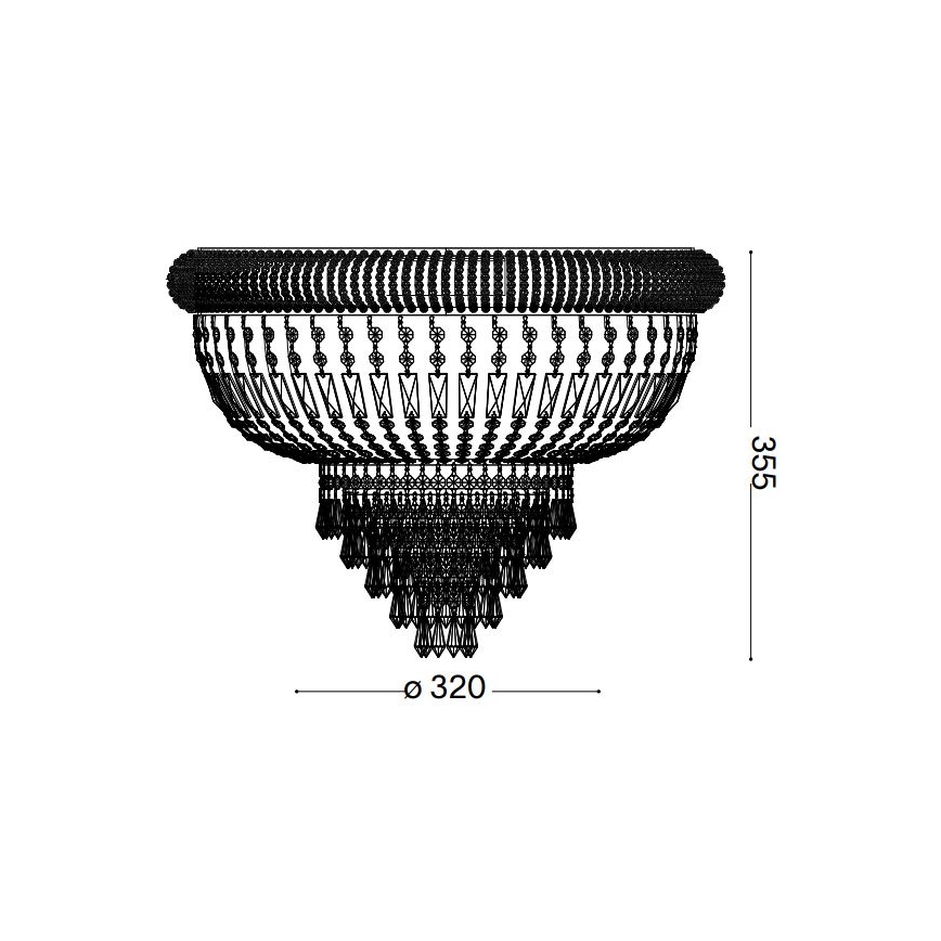 Ideal Lux - Vägglampa i kristall DUBAI 3xE14/28W/230V diameter 32 cm skinande krom