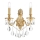 Ideal Lux - Vägglampa i kristall GIOCONDA 2xE14/40W/230V guld