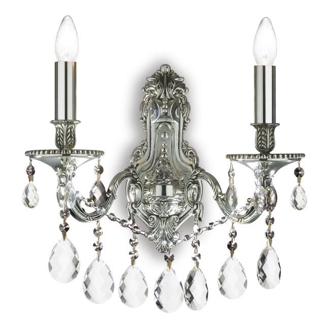 Ideal Lux - Vägglampa i kristall GIOCONDA 2xE14/40W/230V silver