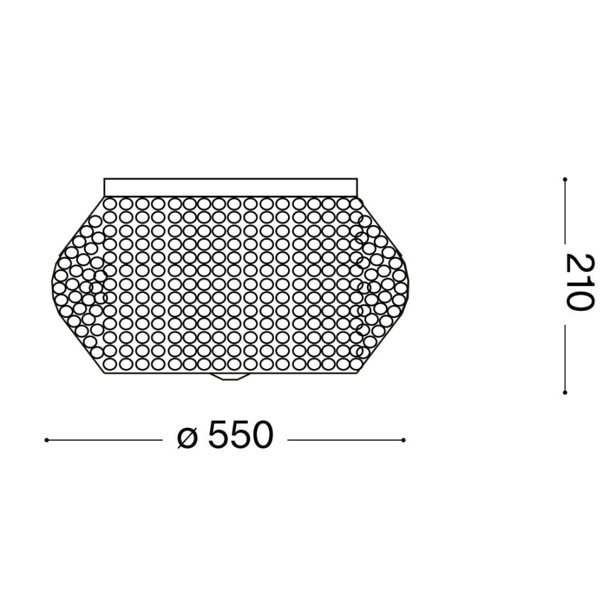 Ideal Lux - Vägglampa i kristall PASHA 10xE14/40W/230V diameter 55 skinande krom