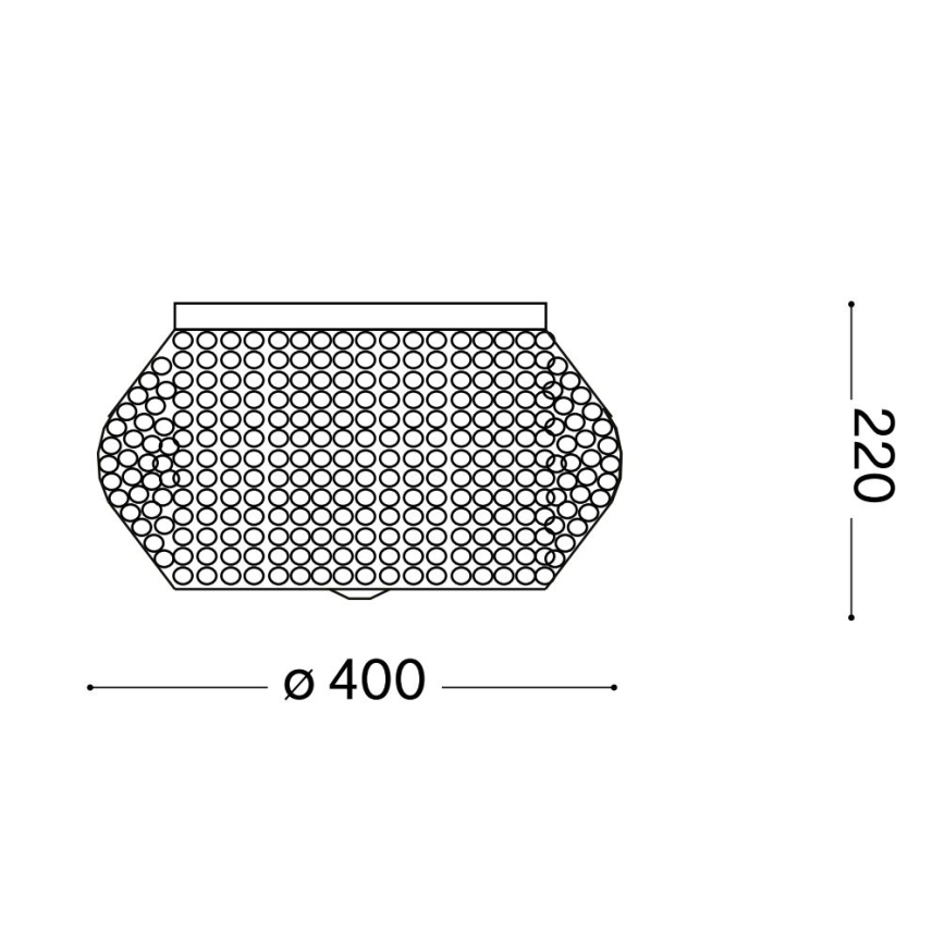 Ideal Lux - Vägglampa i kristall PASHA 6xE14/40W/230V diameter 40 cm skinande krom
