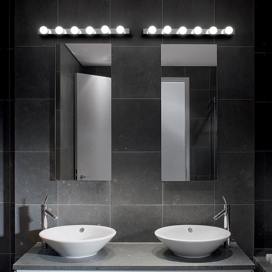 Ideal Lux - Vägglampa PRIVE 6xE14/40W/230V skinande krom