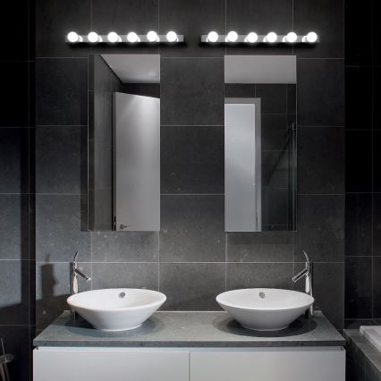 Ideal Lux - Vägglampa PRIVE 8xE14/40W/230V skinande krom