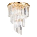 Ideal Lux - Ytmonterad kristallkrona CARLTON 12xE14/40W/230V diameter 50 cm guld