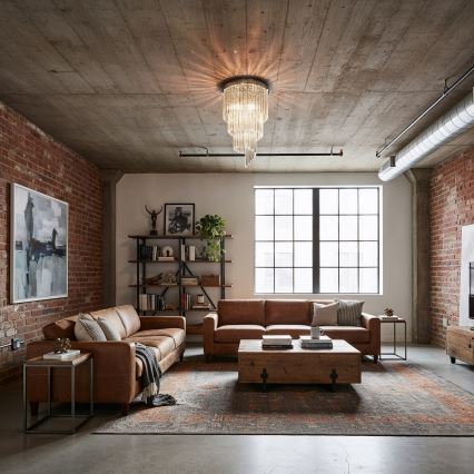 Ideal Lux - Ytmonterad kristallkrona CARLTON 8xE14/40W/230V diameter 40 cm skinande krom