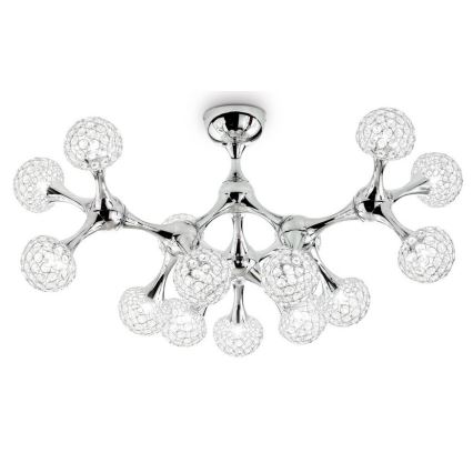 Ideal Lux - Ytmonterad kristallkrona NODI 15xG9/40W/230V skinande krom