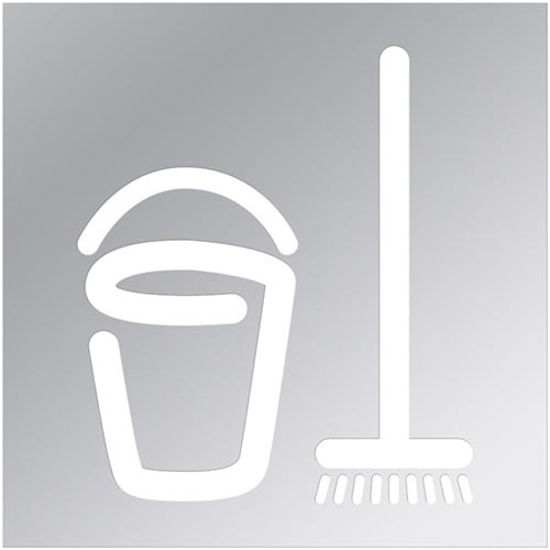 Ikon - Städrum 12x12 cm rostfritt stål/silverfärgad