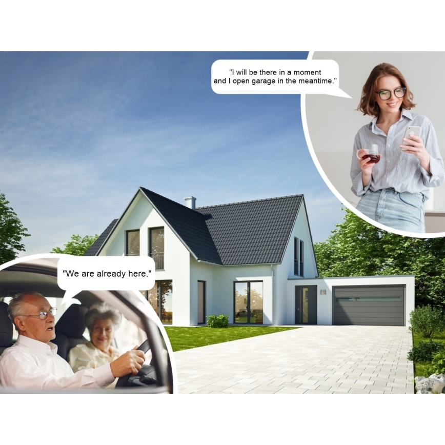 Immax 07706L - kontroll  av garage dörrar och höstatiska grindar NEO LITE Smart DC5V