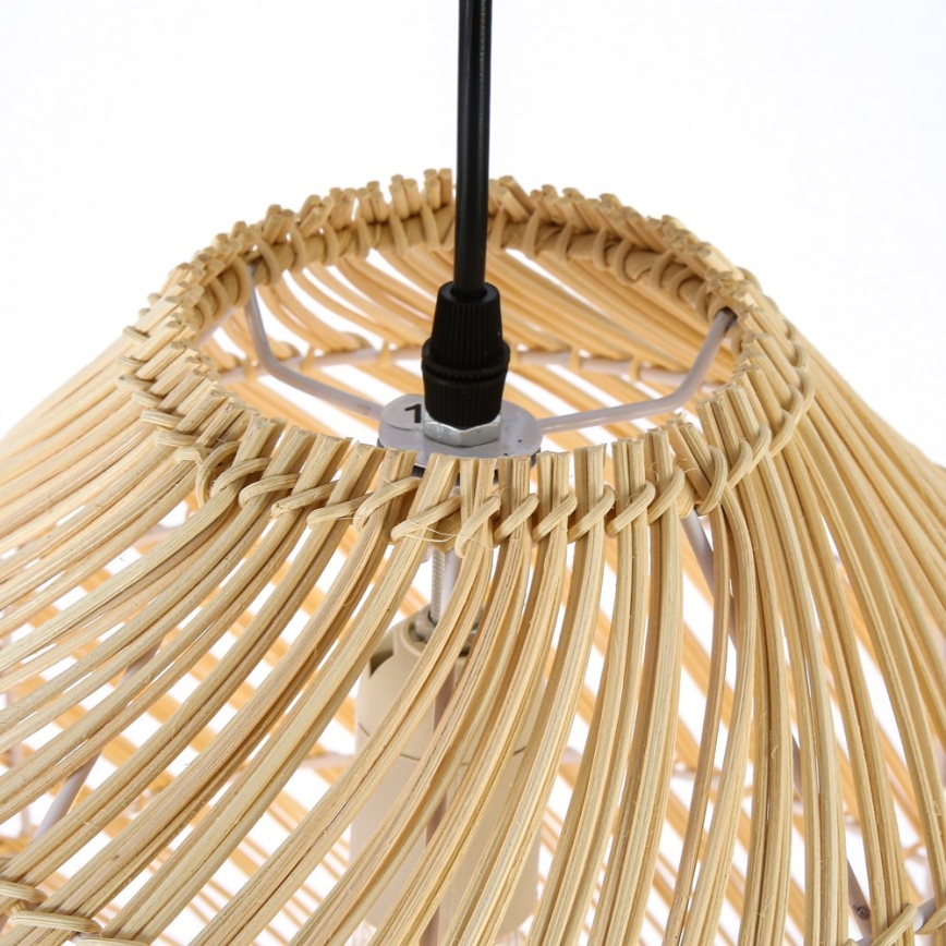 Ljuskrona med textilsladd PELO 1xE27/40W/230V diameter 35 cm rotting