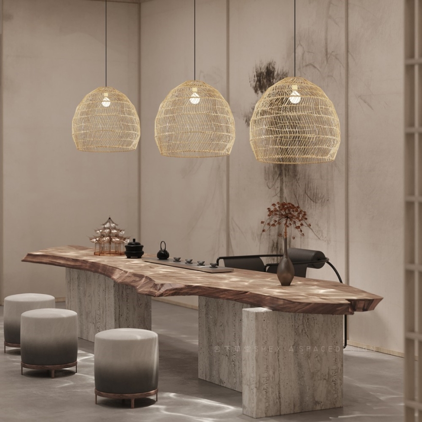 Hänglampa på kabel BOHO DELICADO 1xE27/40W/230V Ø 60 cm