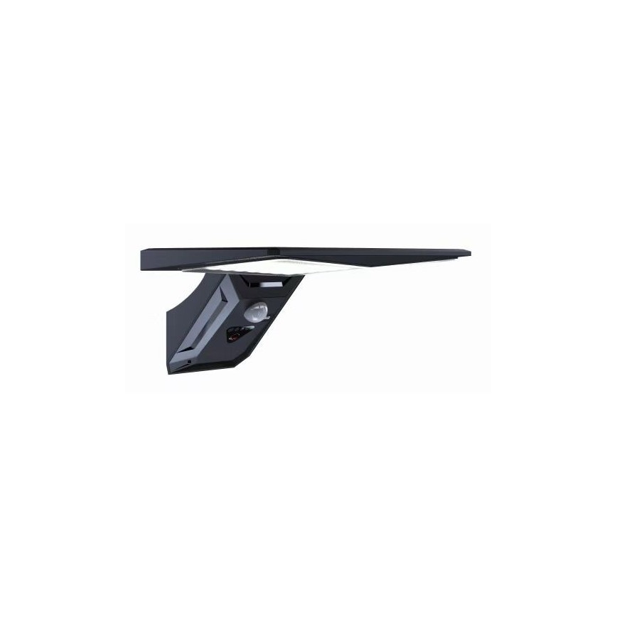 LED solcell väggbelysning med sensor LED/2,6W/5,5V IP65 1800 mAh svart