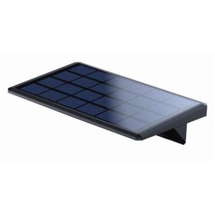 LED solcell väggbelysning med sensor LED/2,6W/5,5V IP65 1800 mAh svart