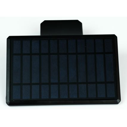 LED solcell väggbelysning med sensor LED/2,6W/5,5V IP65 1800 mAh svart