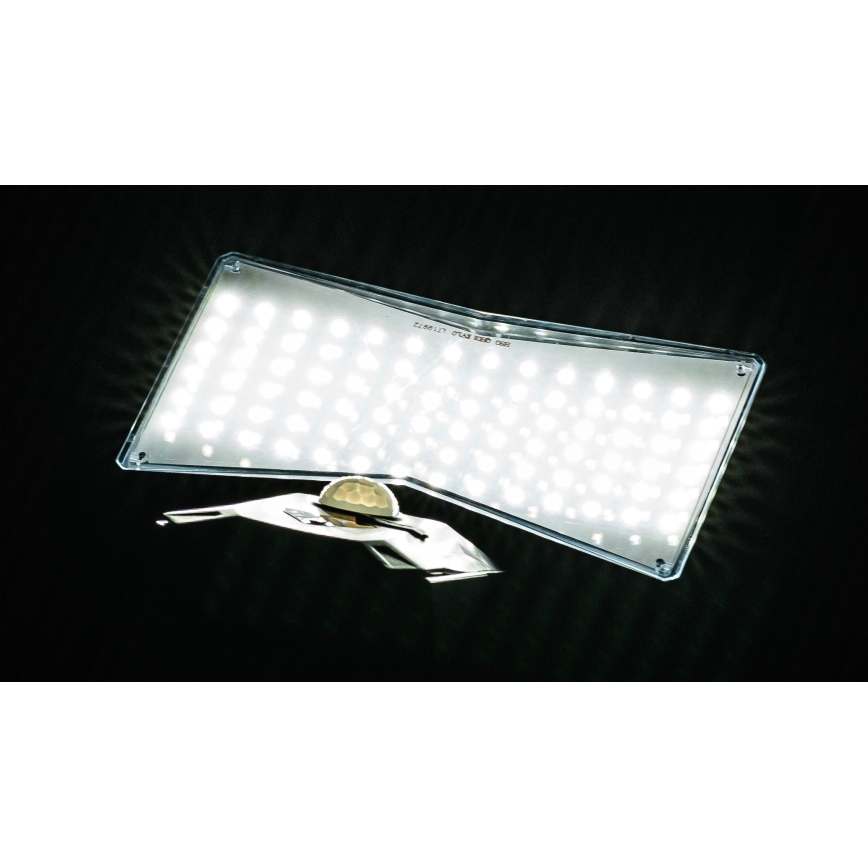 LED solcell väggbelysning med sensor LED/2,6W/5,5V IP65 1800 mAh svart