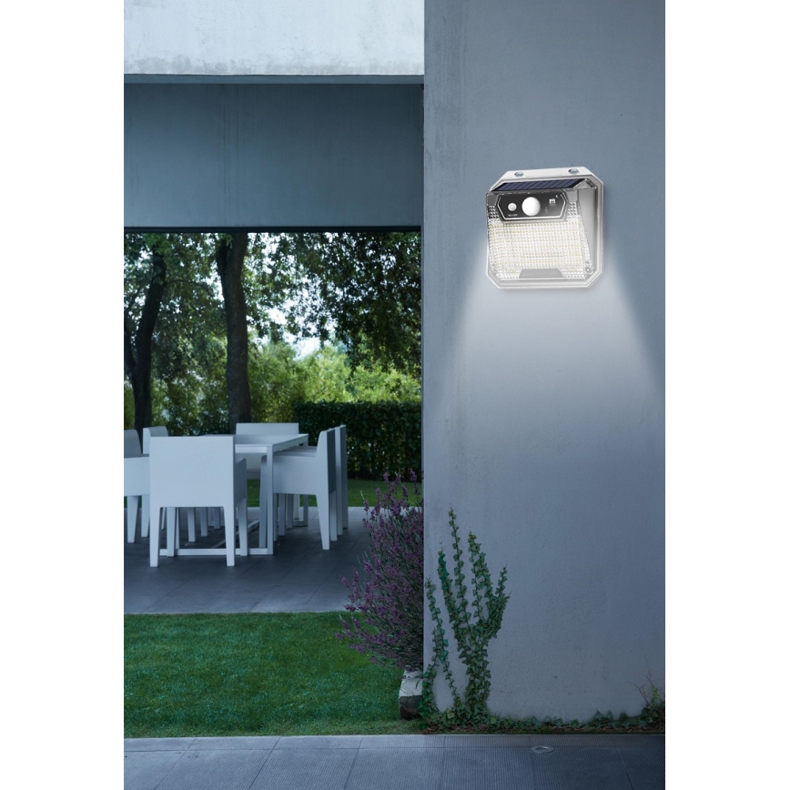 LED solcell väggbelysning med sensor LED/3W/5,5V IP65 1200 mAh