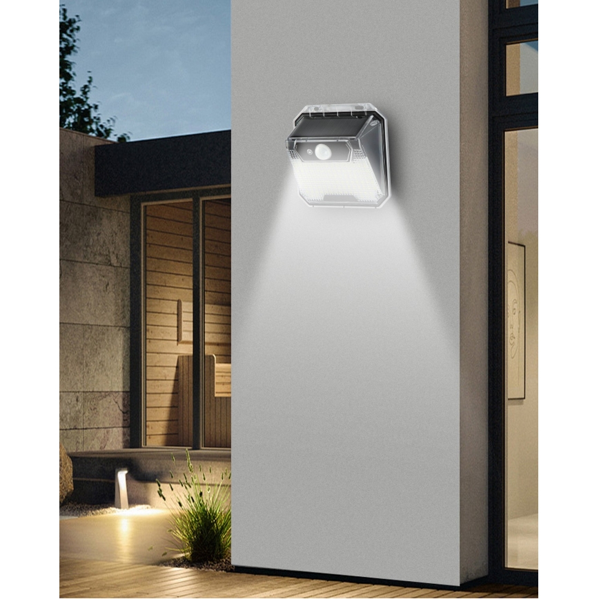 LED solcell väggbelysning med sensor LED/3W/5,5V IP65 1200 mAh