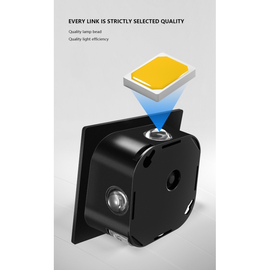 LED solcell väggbelysning med sensor LED/2W/5V IP54 1300 mAh